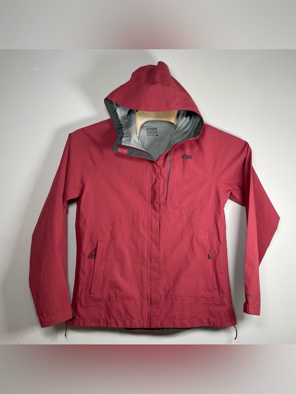 Outdoor Research Women's size L Guardian AscentShell Rain Jacket Pink Lightweigh